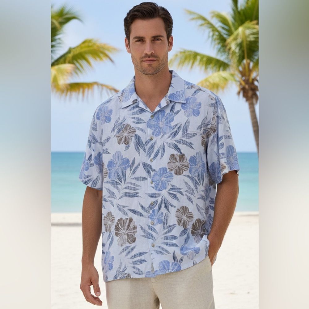 Take 50% OFF- Caribbean Men’s Shorts Sleeve Shirt,  Size-3XB